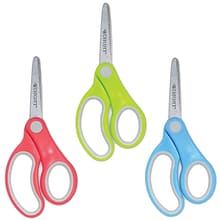 Westcott® Junior 5 Stainless Steel Kids Scissors, Blunt Tip, Assorted, 12/Pack (ACM15971)