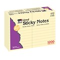 Charles Leonard Sticky Notes, 4 x 6, Lined, 12 Pads Per Pack (CHL33546)