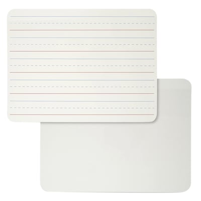 Charles Leonard Plain/Lined Magnetic Dual Sided Dry Erase Lapboard, White, Mobile, 2/Bundle (CHL35135)