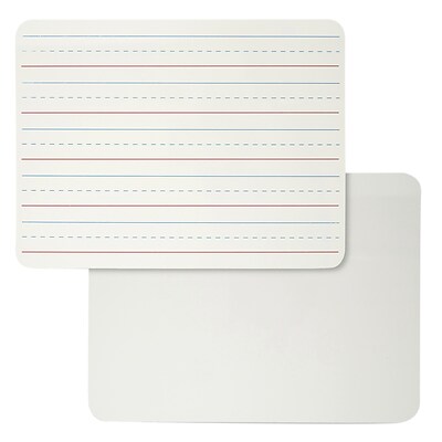 Charles Leonard™ Plain/Lined Magnetic Dual Sided Dry Erase Lapboard, White