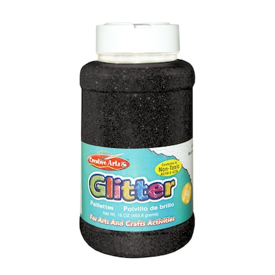 Creative Arts CHL41120 Glitter 1LB Can Black