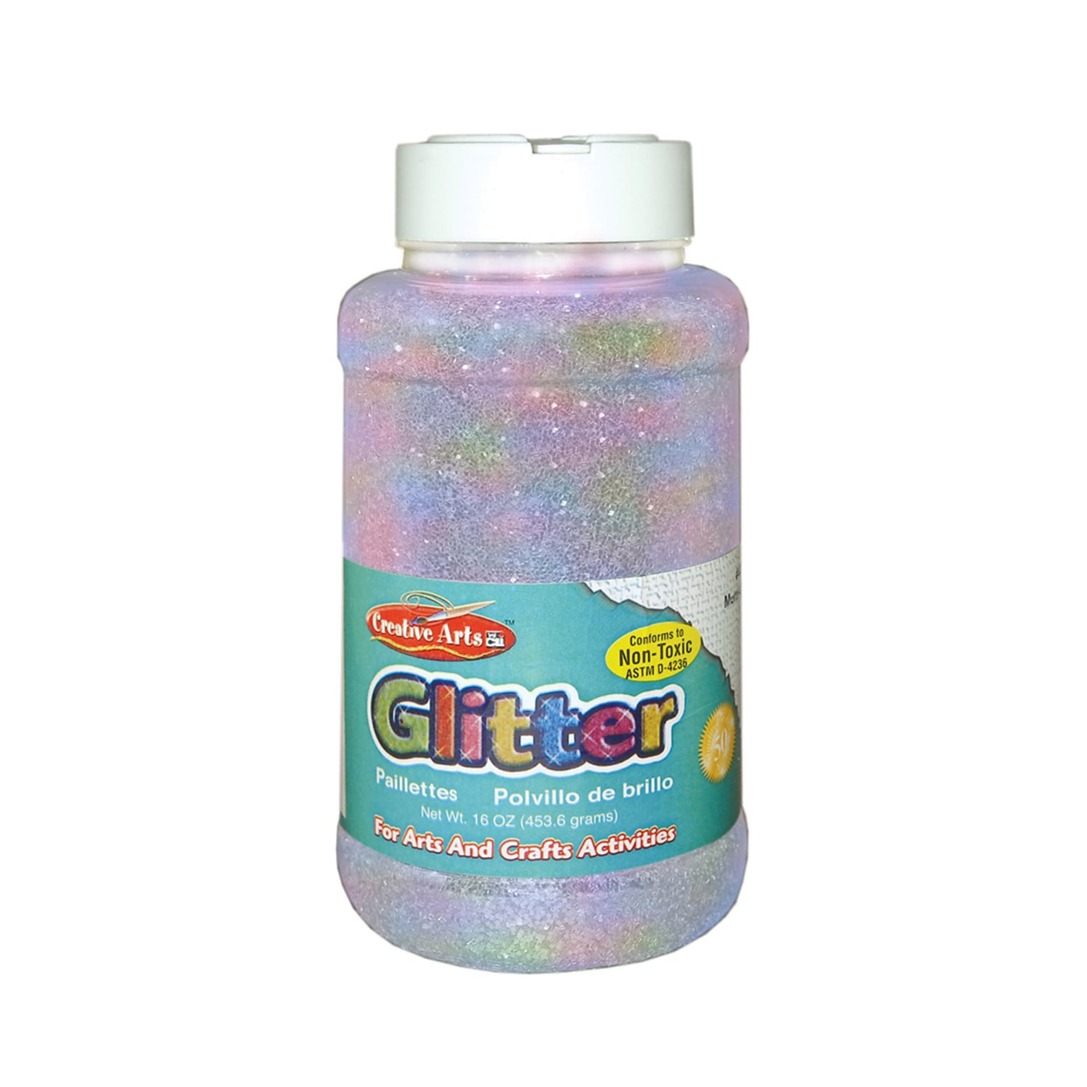 Charles Leonard Creative Arts Glitter, 1 lb. Can, Iridescent (CHL41175)