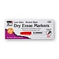 Charles Leonard Pocket Style Slim Dry Erase Markers, Bullet Tip, Red, 12/Pack (CHL47330)