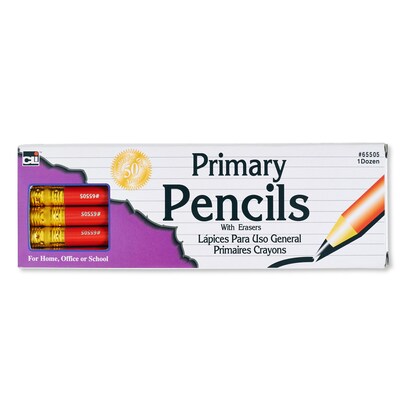 Charles Leonard Primary Pencils, 3 Count of 1 Dozen Pencils Per Order (CHL65505)