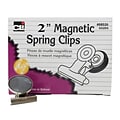 Charles Leonard 2 Magnetic Spring Clip, 12/Box (CHL68520)