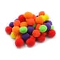 Charles Leonard Creative Arts™ Pom-Poms Furry Balls, Hot Color, 1", 12/Pack
