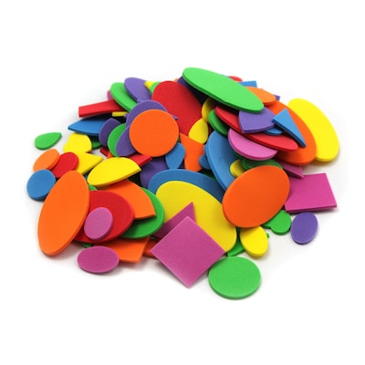 Charles Leonard Creative Arts™ Foam Shapes, Assorted Colors/Sizes, 264/Pack