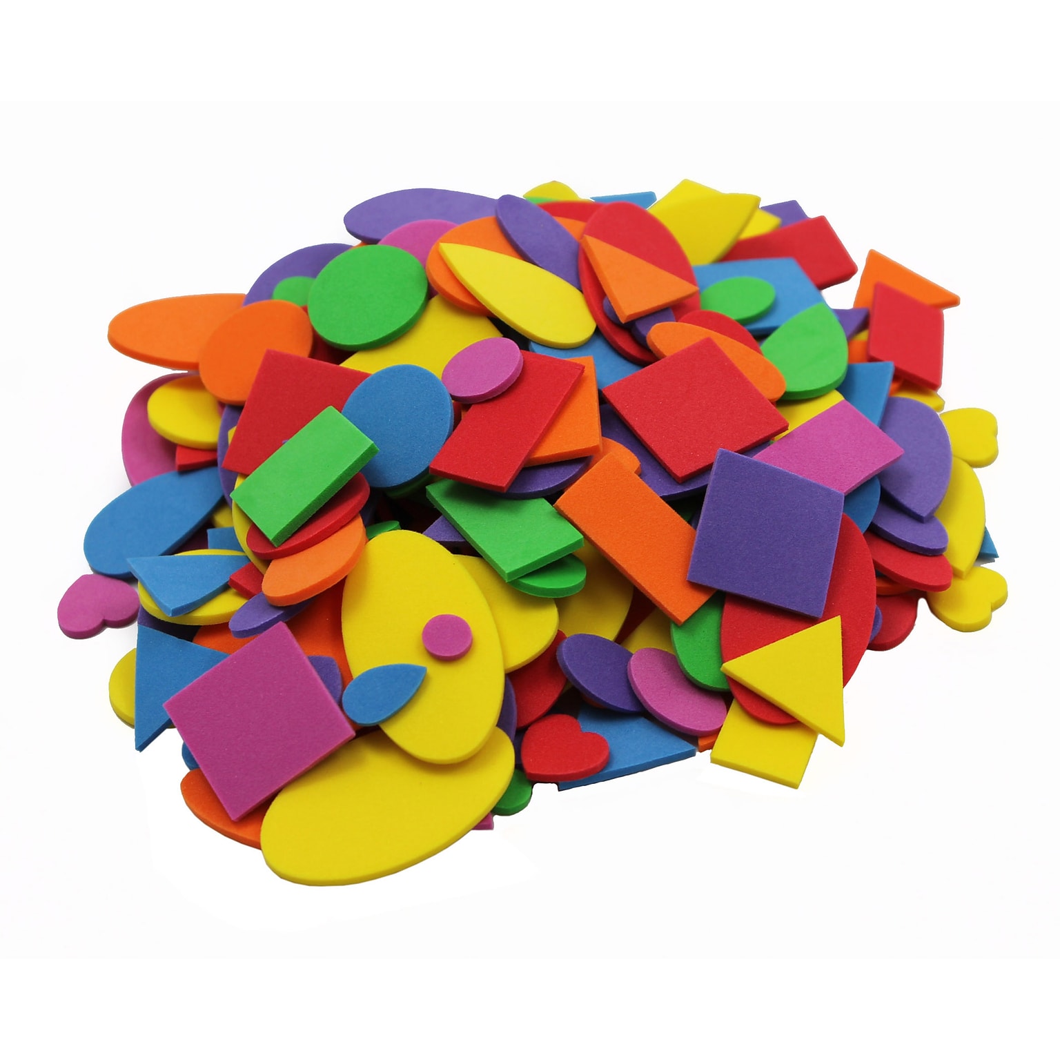 Charles Leonard Creative Arts™ Foam Shapes, Assorted Colors/Sizes, 720/Pack