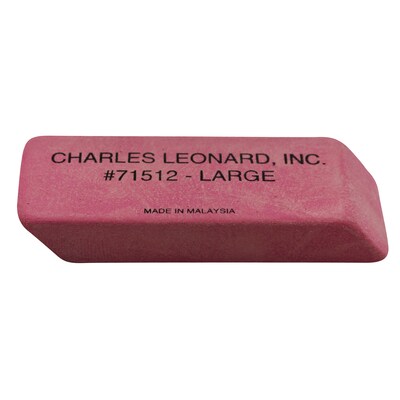 Charles Leonard Synthetic Large Economy Wedge Eraser, Pink (CHL71512)