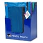 Charles Leonard 2-Pocket Pencil Pouch, Assorted Colors 12/pack (CHL76350ST)
