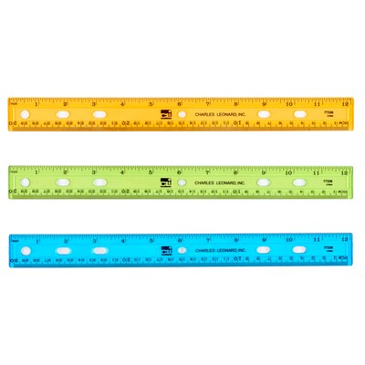 Translucent Plastic Ruler 12", Assorted Colors, (CHL77336)