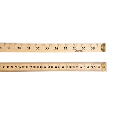 Charles Leonard Ruler Meter Stick w/ Metal End, 6 Count, 39 Inches Wood (CHL77595)