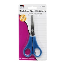 Charles Leonard 5 Blunt Tip Students Scissor, Assorted Colors