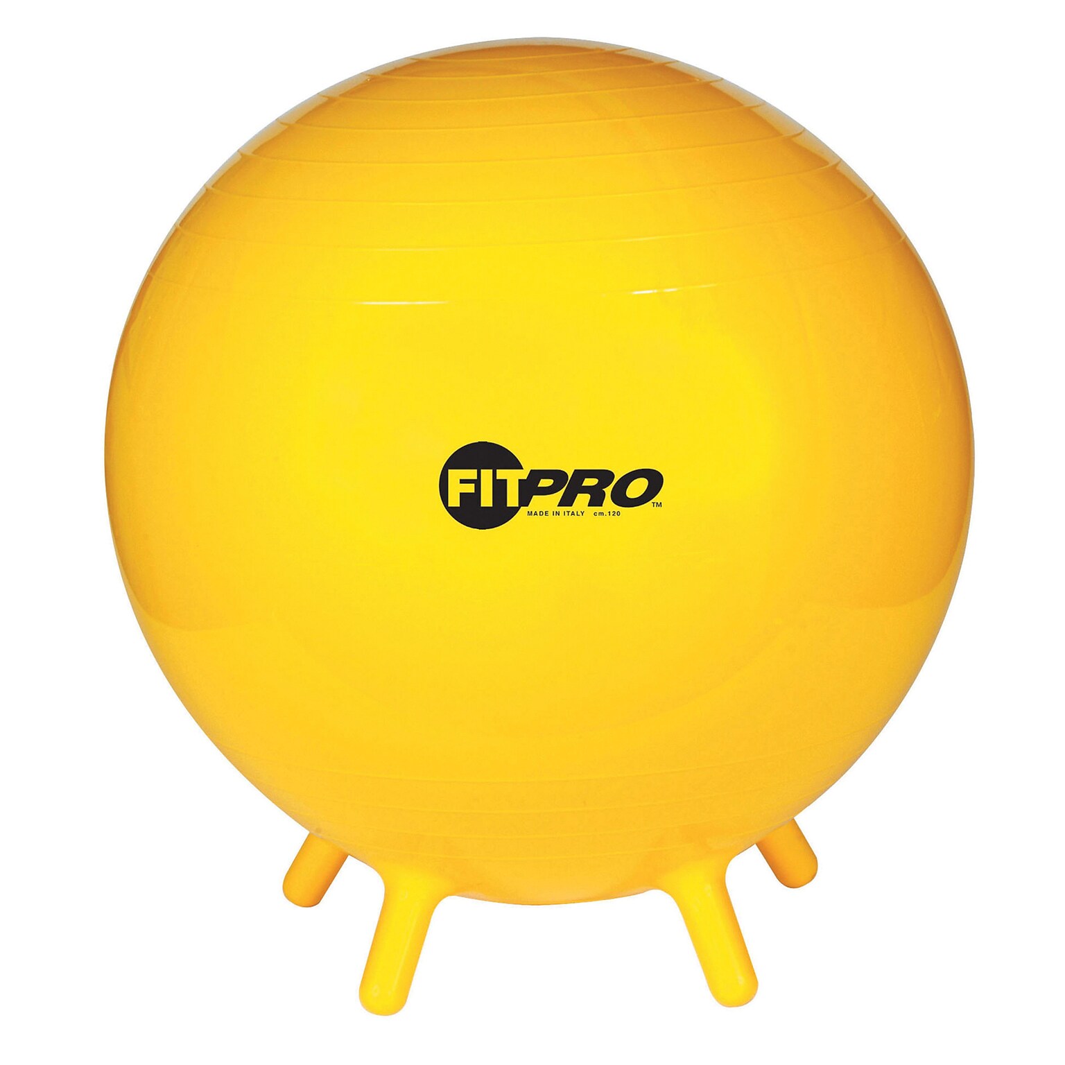 Champion Sports FitPro Ball with Stability Legs Rubber 65cm Balance Ball, Yellow (CHSBL65)