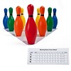 Champion Sports Plastic Bowling Pin Set. Assorted Colors, Set of 10, (CHSBP10CLR)