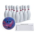 Champion Sports Plastic Bowling Pin Set, White/Multicolor, Each (CHSBPSET)