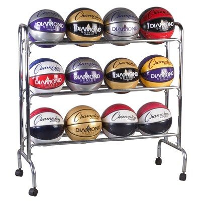 Champion Sports® Portable Ball Rack, 3 Tier