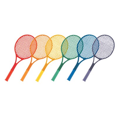 Champion Sports Plastic Tennis Racket Set, 21, Assorted Colors (CHSJTRSET)
