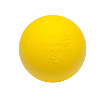 Champion Sports NOCSAE Lacrosse Yellow Balls, 12 Balls Per Set (CHSLBY)