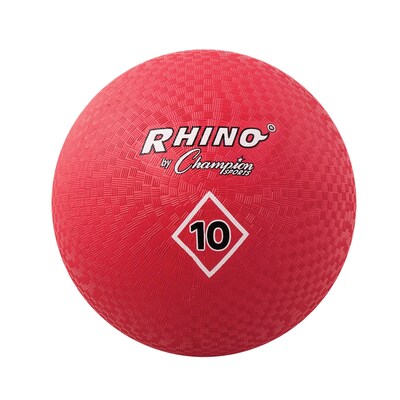 Champion Sports® Playground Ball, Red, 10(Dia), 2 EA/BD