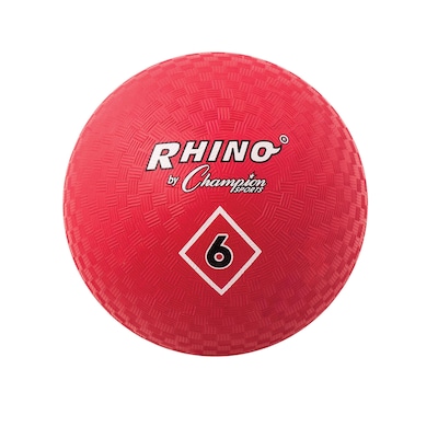 Champion Sports Rhino Playground Ball, 6, Red (CHSPG6RD)