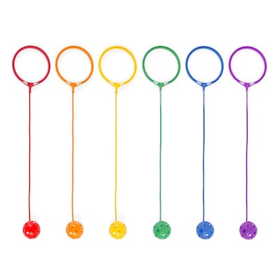 Champion Sports Plastic Swing Ball Set, Assorted Colors, 6/Set (CHSSBSET)