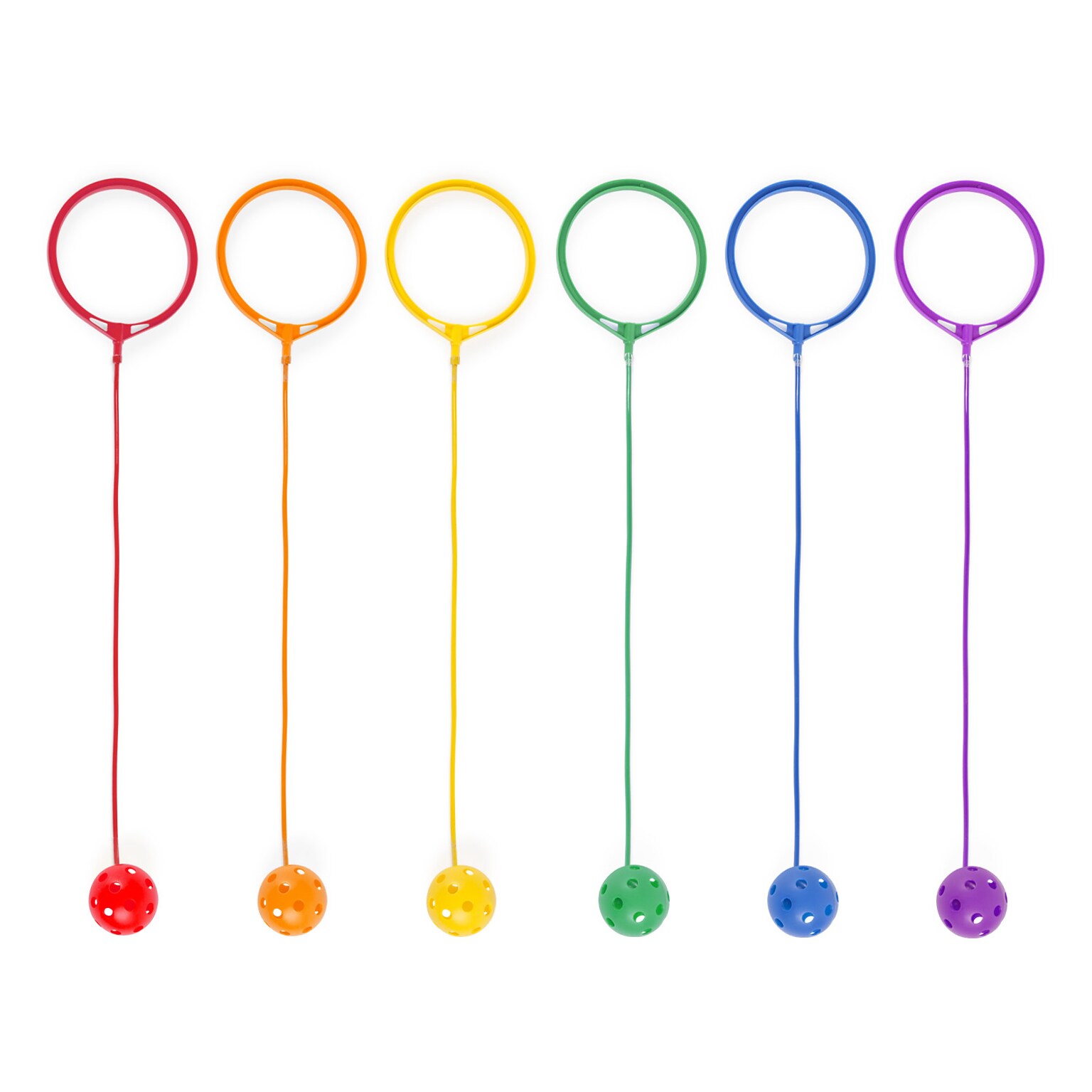 Champion Sports Plastic Swing Ball Set, Assorted Colors, 6/Set (CHSSBSET)