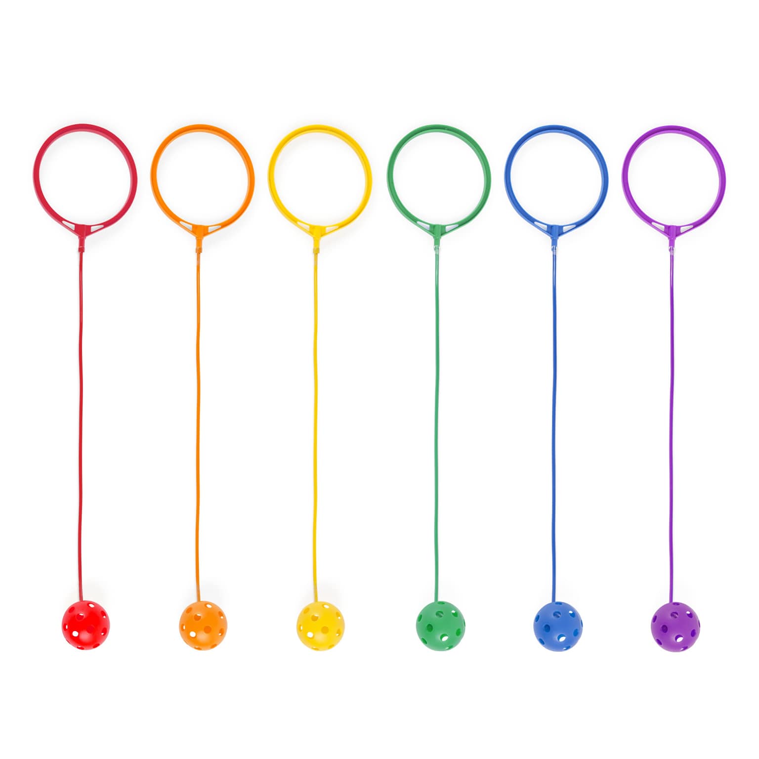 Champion Sports Plastic Swing Ball Set, Assorted Colors, 6/Set (CHSSBSET)