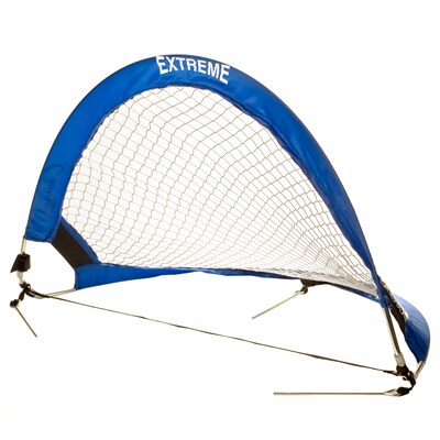 Champion Sports 30x18 Aluminum and Nylon Soccer Goal. Blue and White, (CHSSG3018)