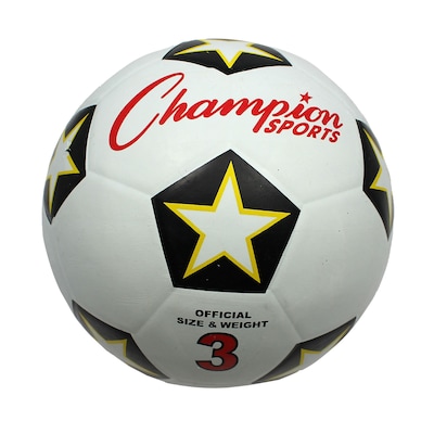 Champion Sports Soccer ball, Black/White, (CHSSRB3