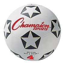 Champion Sports Soccer Ball, No. 4, Black/White (CHSSRB4)