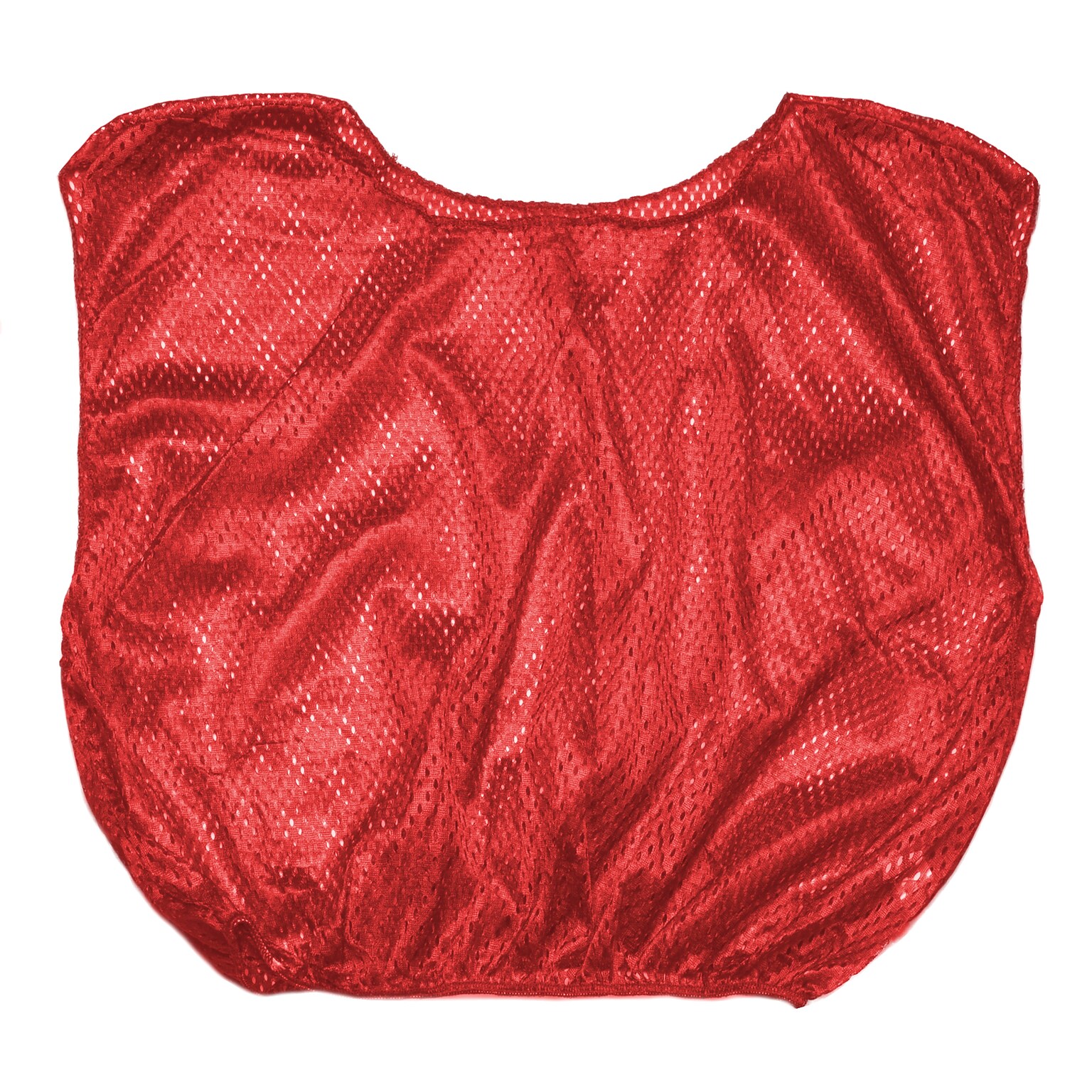 Champion Sports Adult Nylon Micro Mesh Scrimmage Vest, Red, 12/Set (CHSSVMRD)