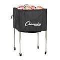 Champion Sports Aluminum Volleyball Cart. Black and Silver, (CHSTWCART)