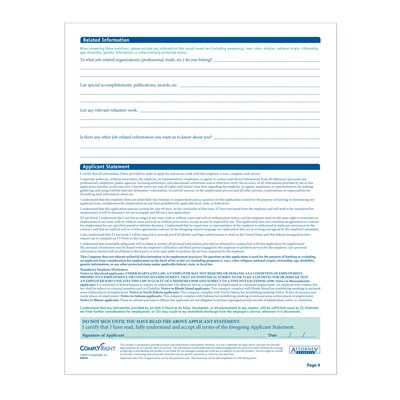 ComplyRight™ 50-State Job Application (Long Form), Pack of 50 (A0019)