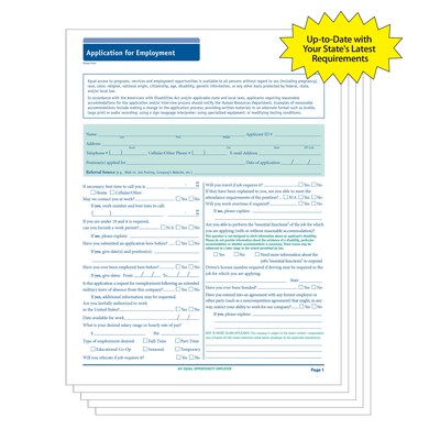 ComplyRight™ 50-State Job Application (Long Form), Pack of 50 (A0019)