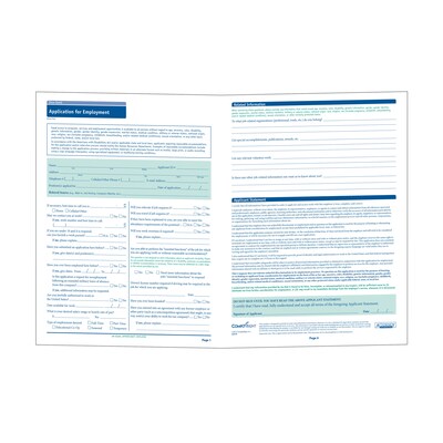 ComplyRight™ Wisconsin Job Application, Pack of 50 (A2179WI)