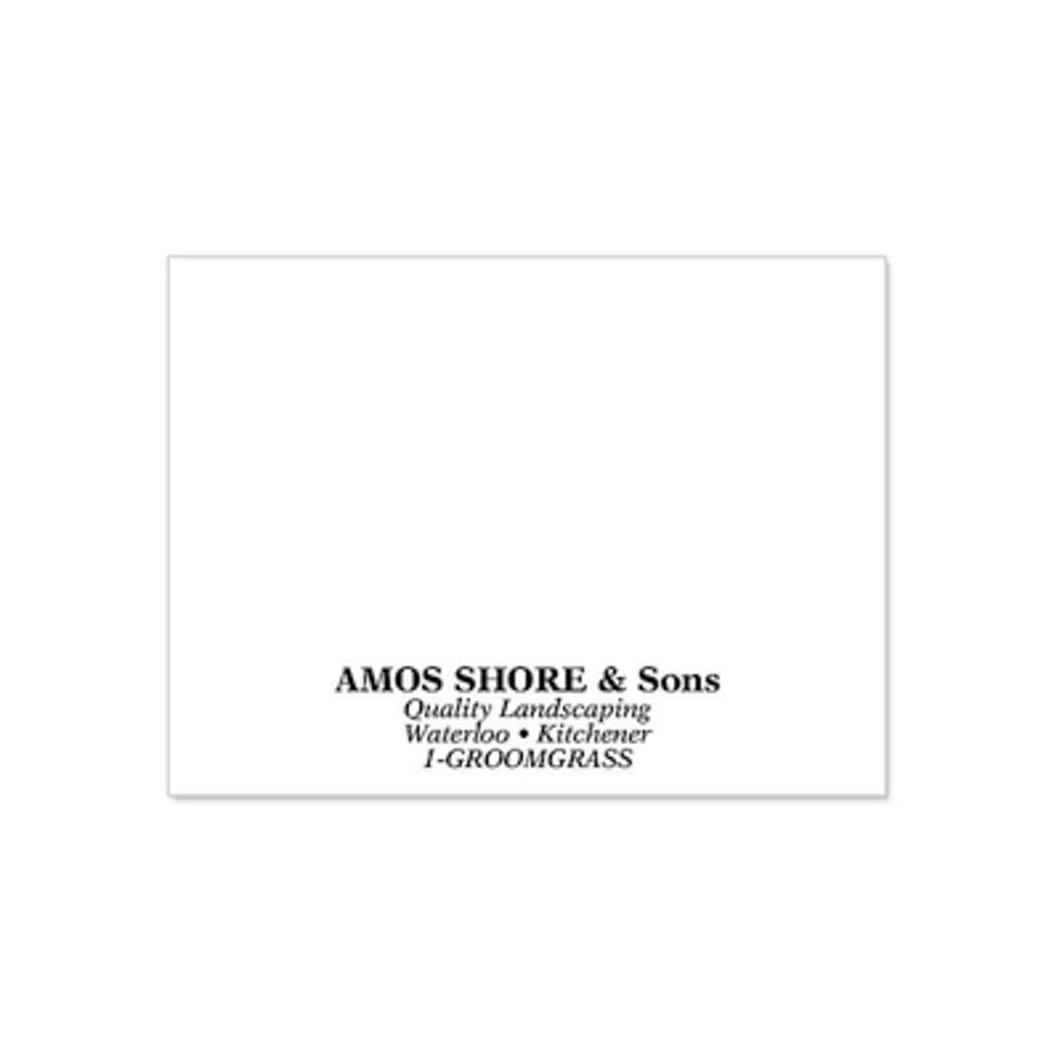 Custom 1-2 Color Post-it® Notes, 3 x 4, White Stock, Black Ink