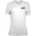 Custom Screen Printed Ladies 100% Cotton White T-Shirt