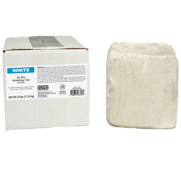 AMACO® Air Dry Modeling Clay, White, 25 lbs. (AMA46318R)