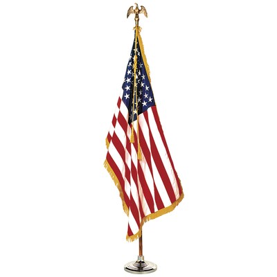 Annin & Company Indoor Complete Mounted US Flag Set, 3' x 5'