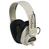 Deluxe Mono Headphone, Fixed Coiled Cord with Volume Control (CAF2924AVPV)