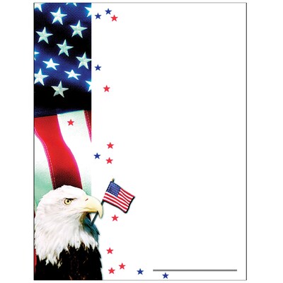 Patriotic Border Certificate, 8-1/2 x 11, 50/pkg