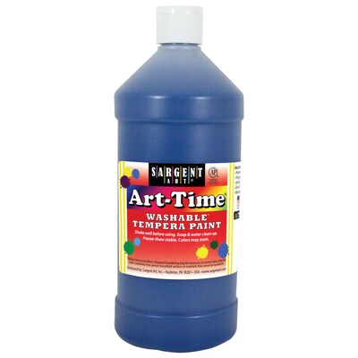 Sargent Art Art-Time Washable Tempera Paint, Blue, 32 oz. (SAR173550)