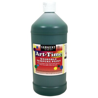 Sargent Art Art-Time Washable Tempera Paint, Green, 32 oz. (SAR173566)