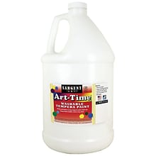 Sargent Art Art-Time Washable Tempera Paint, White, Gallon (SAR173696)