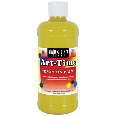 Sargent Art Art-Time Tempera Paint, Yellow, 16 oz (SAR176402)