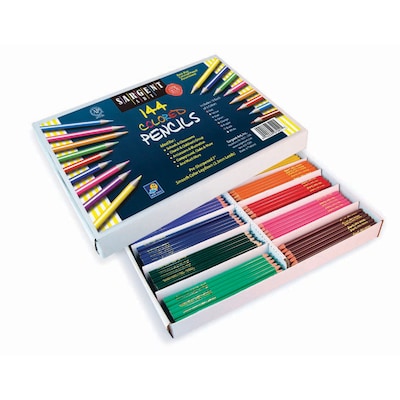 Sargent Art Pre-Sharpened Assorted Colored Pencil, 7", 144/Pack (SAR227201)