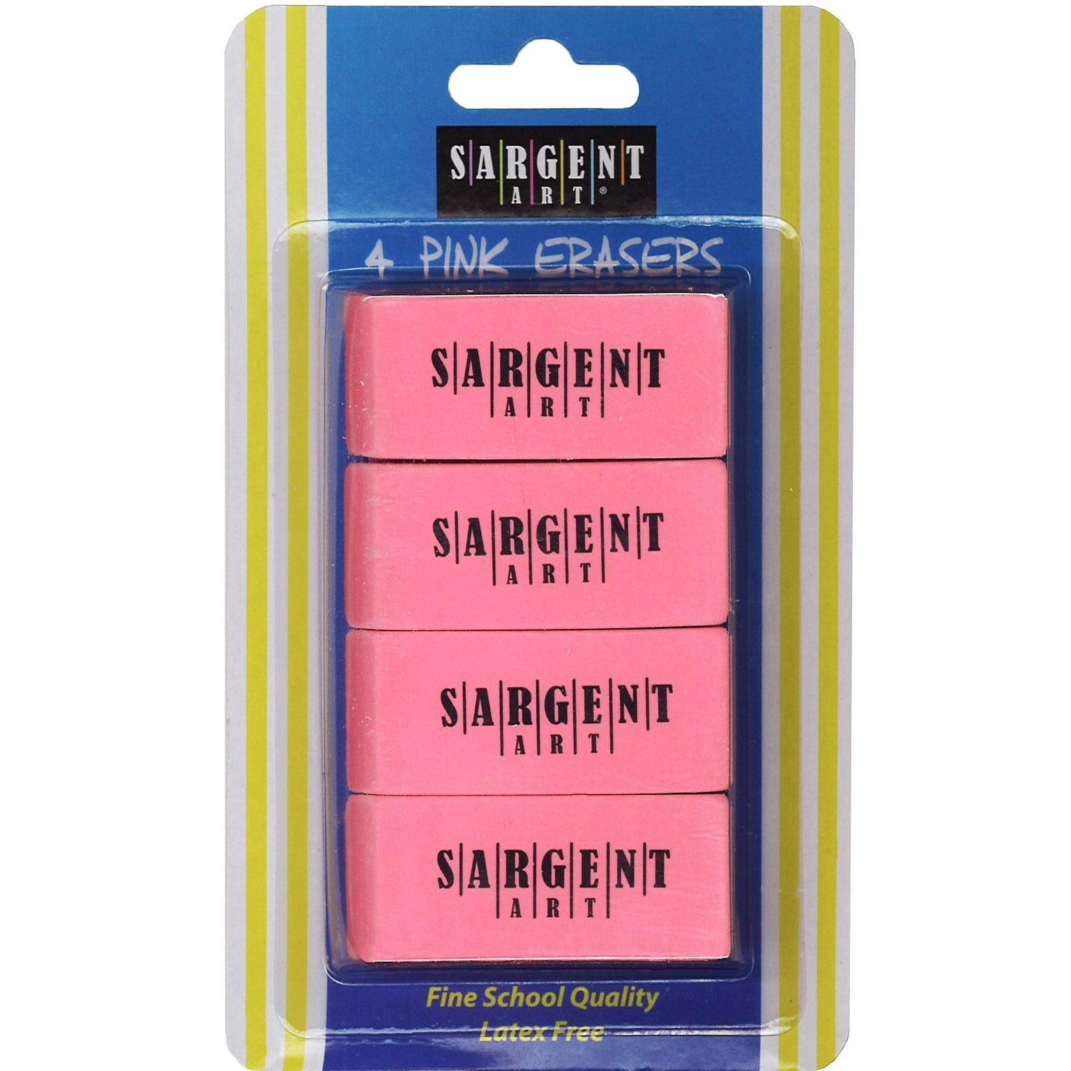 Sargent Art® 4-Count Large Eraser, Pink (SAR361013)