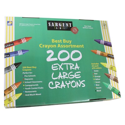 Sargent Art Big Ones Crayons, 200/Box (SAR553245)