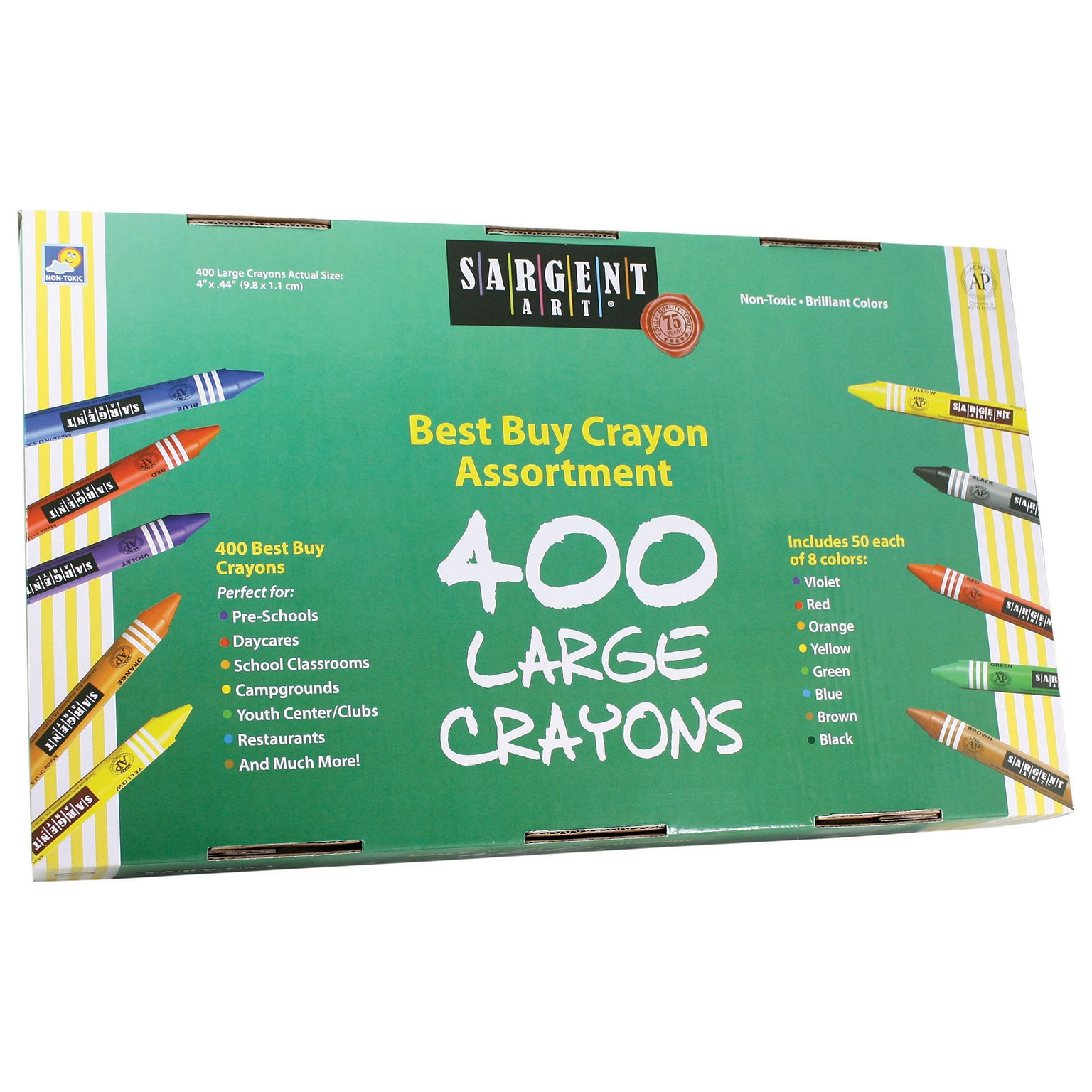 Sargent Art® Best Buy Large Size Crayon, 400/Pack